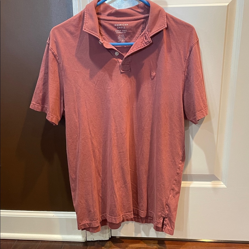 American Eagle Outfitters Men's Brick Polo Shirt